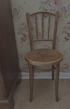 Vintage Wood Wooden Folding Slat Slattted Chair Farmhouse Cottage Rustic Seat