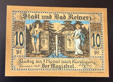 Notgeld - 1921 - Badestadt Reinerz - 10 Pfennig