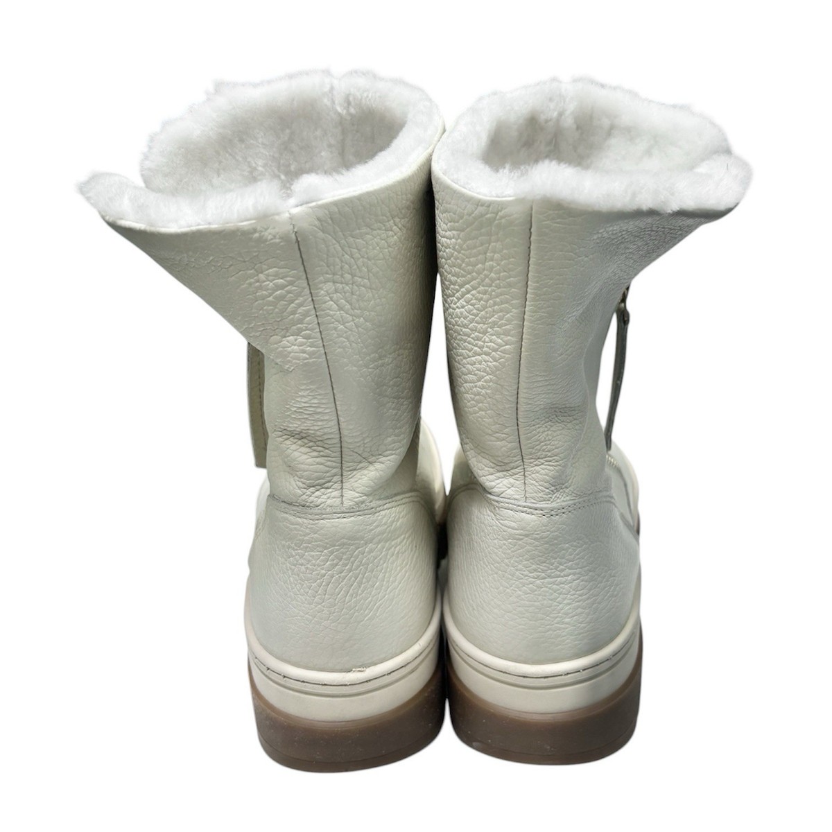 Sole Bliss Women’s Cream Leather Wonder Ski Shearling Boots Size US 7-7.5 View 4