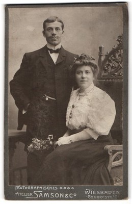 Fotografie Samson & Co, Wiesbaden, Gr. Burgstraße 10, Porträt eines eleganten P 