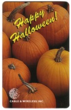 5m 'Happy Halloween' 1996 : Many Pumpkins Cable Wireless Phone Card