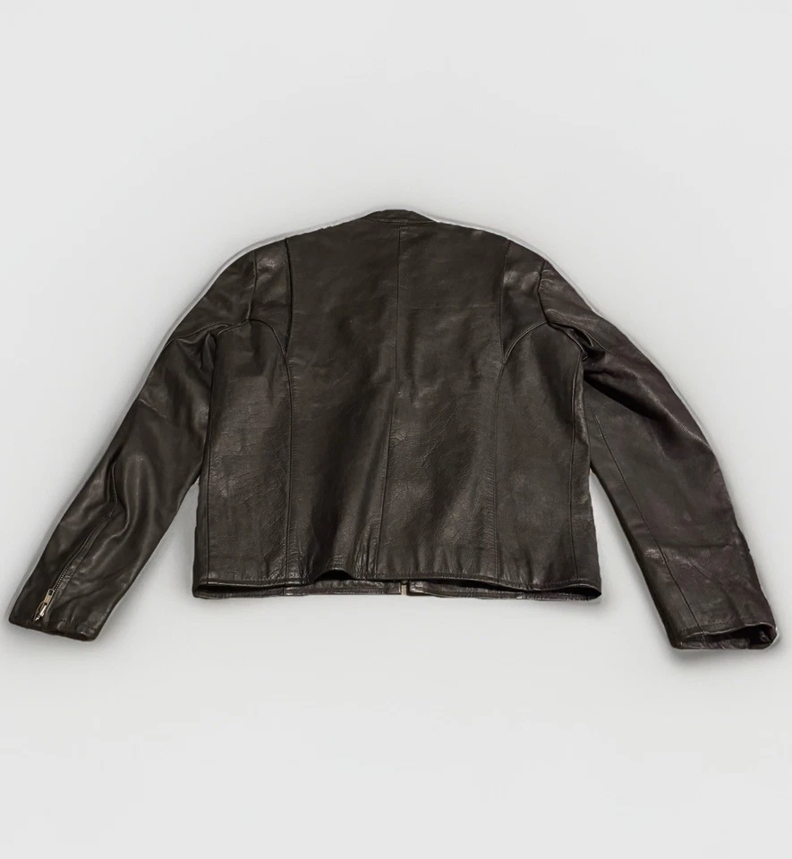 Vintage Harley-Davidson Leather Café Racer Jacket Men’s 44 — Heavy Cowhide Brawl - Image 3 of 4