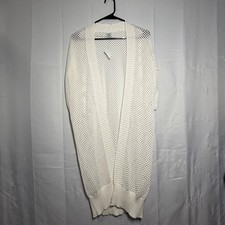 Universal Thread Cardigan Vest Cream Mesh Open Knit Sleeveless Boho XXL XXXL