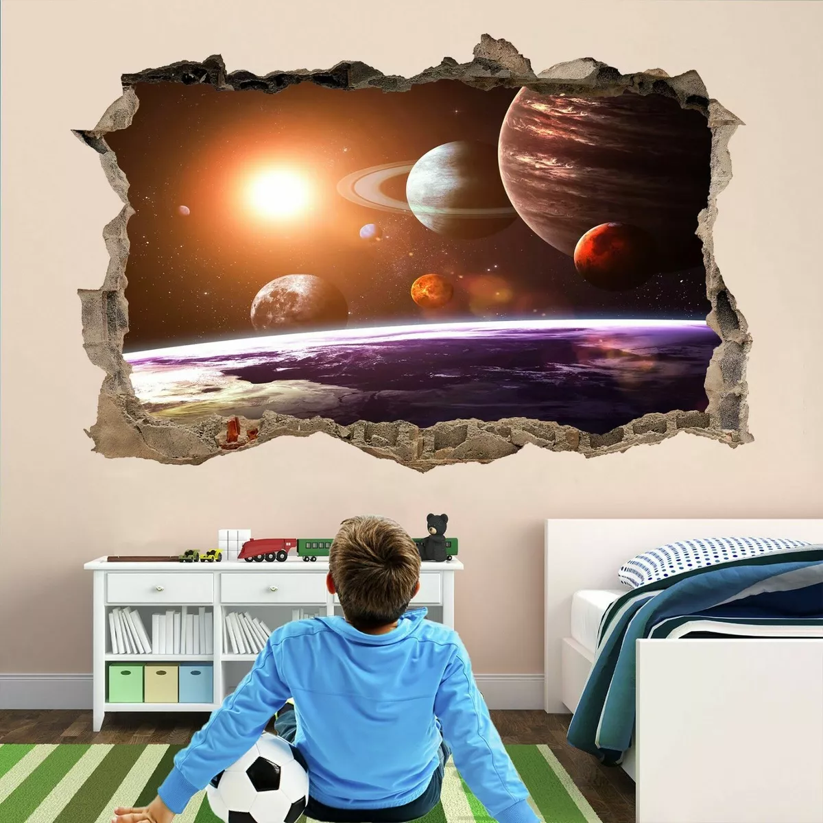 Planets Space Stars Astronomy 3D Wall Stickers Decal Poster Kids Room Decor  Ad37 | Ebay