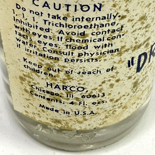 Vintage Harco Drop-O-Mark Watermark liquido 4 oz bottiglia di vetro Chicago USA - Foto 8 di 8