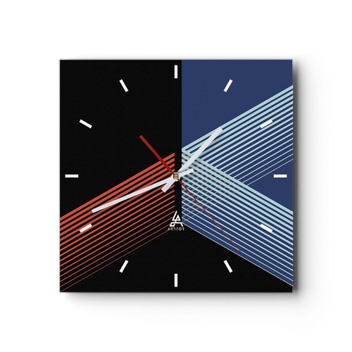 Horloge Murale En Verre ARTTOR – 40x40cm – Silencieuse – Abstraction Nature