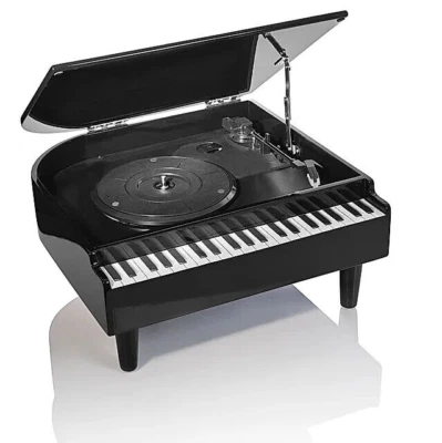 WELTBILD Piano Plattenspieler - Plattenspieler in Klavieroptik - außergewöhnliches Design