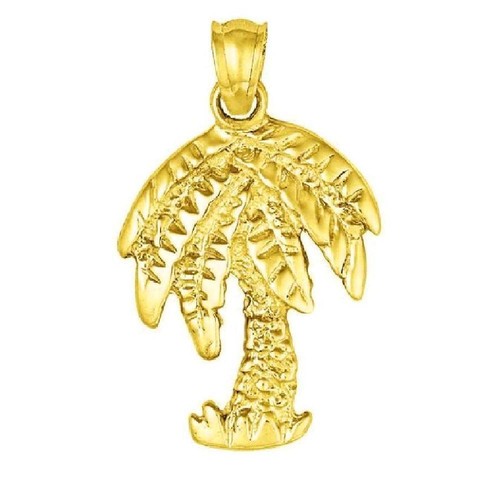 Pendentif / Charme 3D En Or Jaune 14K GOLF CLUBS, Fabriqué Aux États