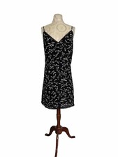 New Michael Kors Black Floral Short Sleeveless Dress SZ S