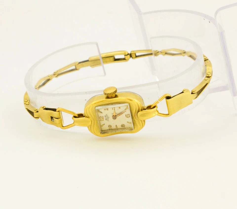 1950's GLASHUTTE SA GUB women's gold plated mechanical wristwatch cal. GUB 63 V - Image 2 of 4