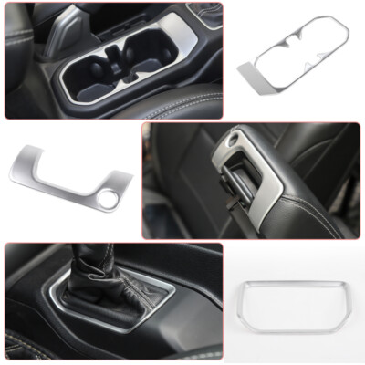 3x Front Water Cup Holder Trim Covers Set for 2018-2024 Jeep Wrangler JL/JLU JT
