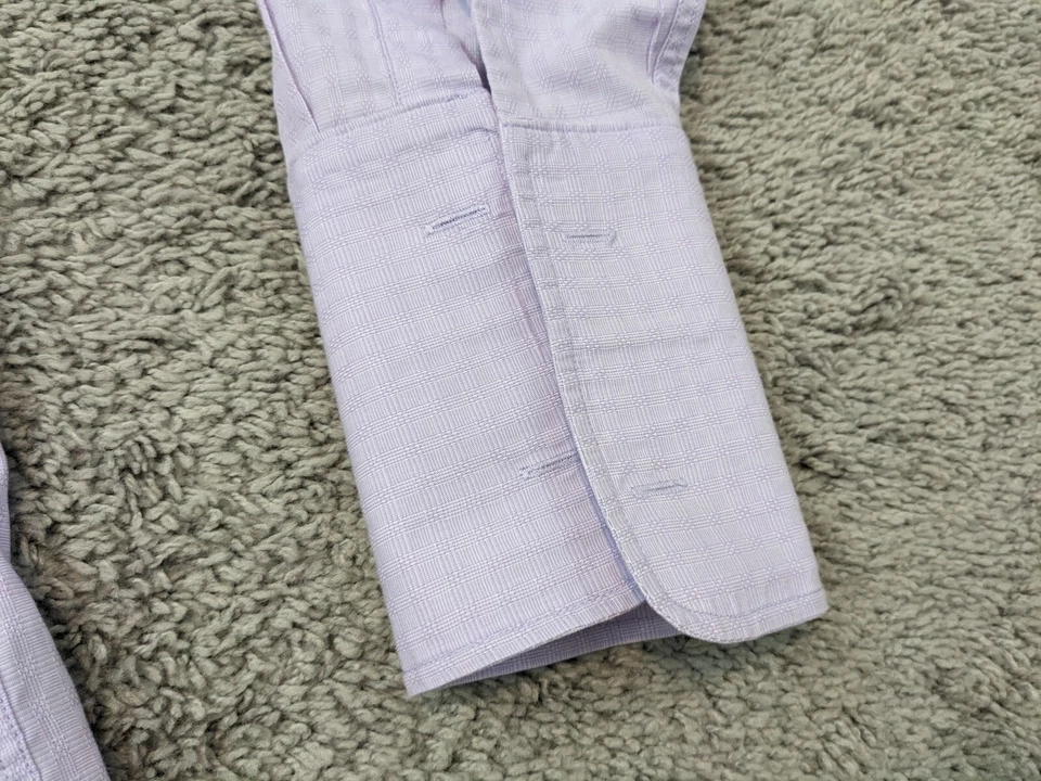 Camisa de vestir Fubu The Collection para hombre 16 1/2 34-35 púrpura manga larga abotonada Foto 4 de 4