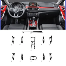Interior Center Console Carbon Fiber Molding Sticker For Mazda 6 Atenza 2017-20