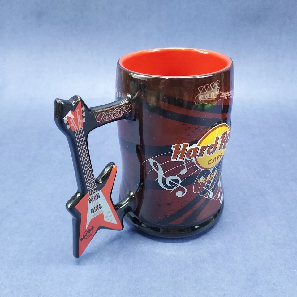 Hard Rock Cafe Venice V Shaped Guitar Handle Coffee Mug Cup Unused Open Box - Image 3 of 4