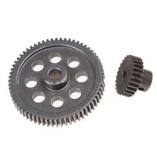 2PC Metall Differentialgetriebe 64T Motor Ritzel Zahnradsatz für HSP 1/10 RC Car