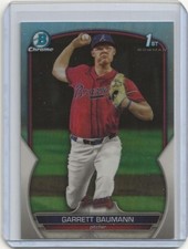 2023 Topps 1st Bowman Refractor Garrett Baumann Atlanta Braves BDC-172