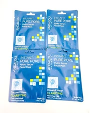 Andalou Naturals Instant Pure Pore Hydro Serum Facial Mask Single Use Lot Of 4