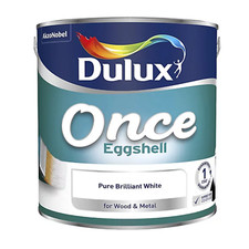 Dulux Once Pure Brilliant White Eggshell One Coat Wood & Metal Paint 2.5L