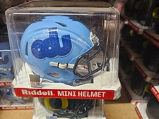 OLD DOMINION MONARCHS BLUE RACETRACK  DESIGN REPLICA MINI HELMET NCAA RIDDELL