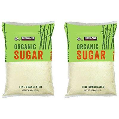 2 packs Kirkland Signature Organic Sugar fine granulated 10 lb each
