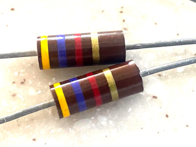 8pc 4.7k ohm 1 watt 5% Allen Bradley Carbon Comp Resistors RC32GF472J  NOS