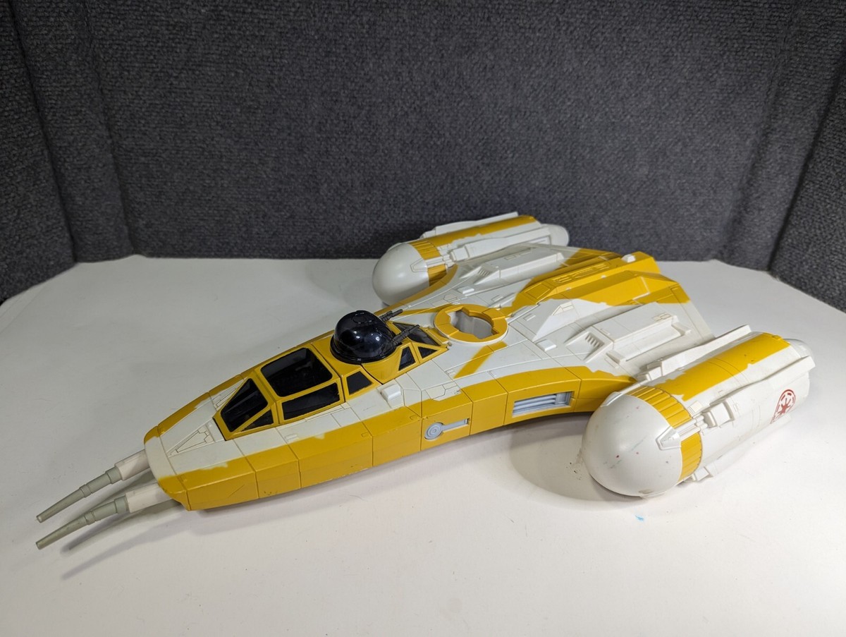 Star Wars Hasbro Y-Wing Bomber Clone Wars 2009 Incomplete Ship As