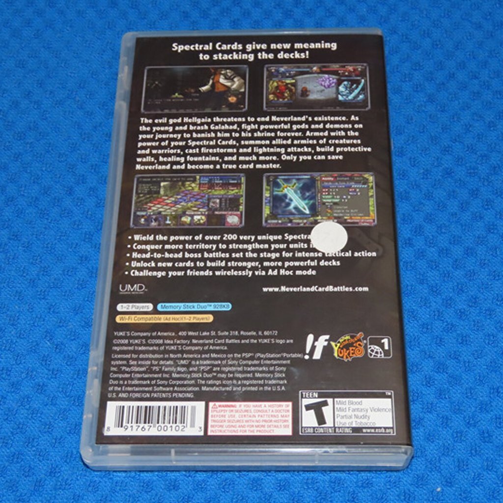 Neverland Card Battles Sony PSP Video Game - Complete | eBay