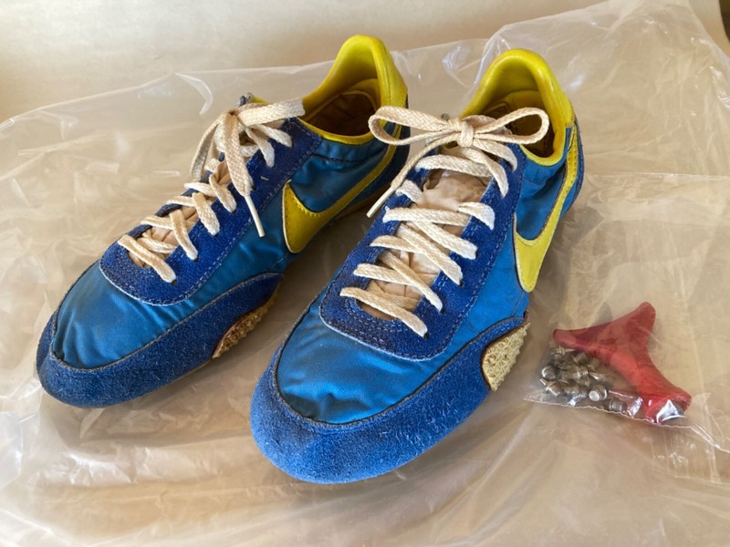Vintage Nike Triumph Track Spikes Sprinter Shoes , pins + tool