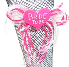Bride To Be Garter - Bachelorette Party, Wedding Bridal Shower - Pink Heart