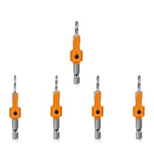 5PCS HSS Countersink Drill Bit Set Hex Shank Woodworking Pilot Screw Holes