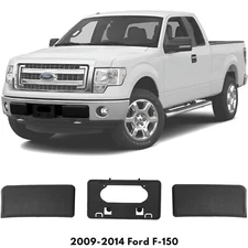 Front Bumper License Plate Bracket & Guards Pads Cap For 2009-2014 Ford F-150
