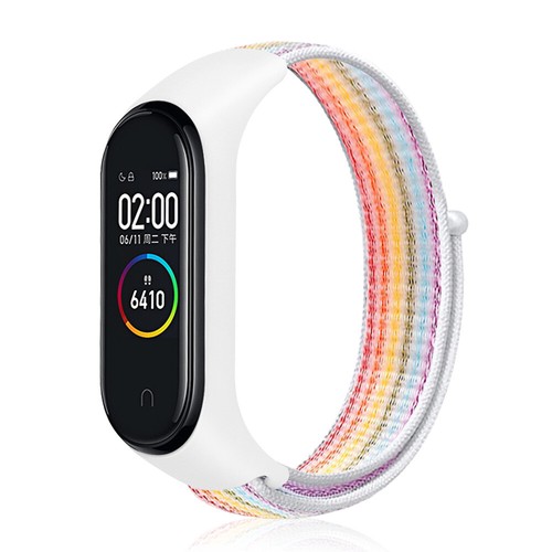 For Xiaomi Mi Band 3/4/5/6 Smart Watch Straps Multicolor Nylon Sports Wristband - Picture 22 of 24