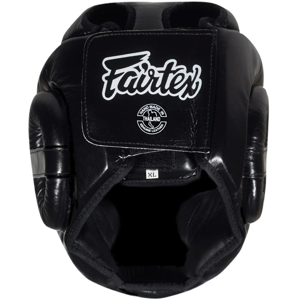 Fairtex HG13 Head Guard Headgear Muay Thai Boxing Full Cover Black Ships From US - Image 4 of 4