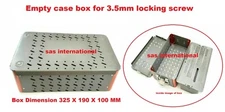 Orthopedic 3.5mm Locking screw instruments Empty case tray box surgical