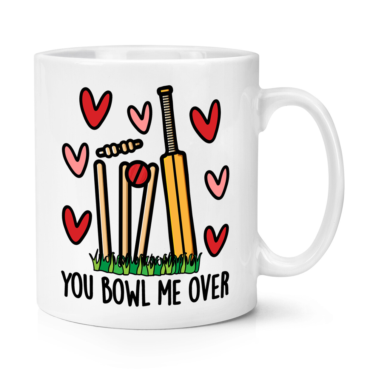 You Bowl Me Over Cricket 10oz Mug Cup Love Valentines Husband Wife Boyfriend
