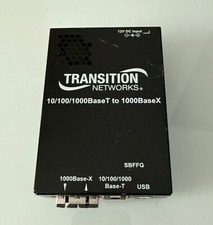 Transition Networks 10/100 Bridging SBFFG1013-105 Media Converter w power supply