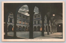 Postcard Carpi Cortile del Castello del Pio Carpi Italy