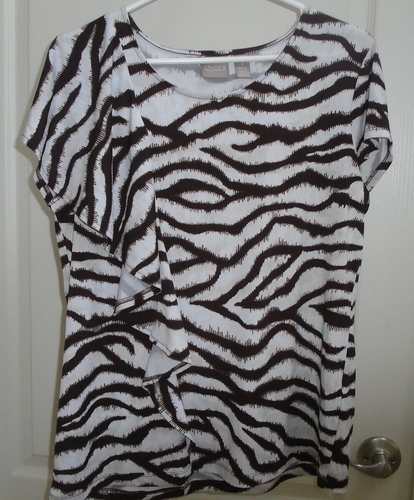 Chico's Rüschen Top Shirt Damen Gr. 1 Medium
