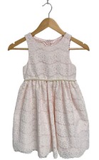 American Princess Girl's Sleeveless Light Pink Lace Flower Girl Dress Size 6X/7