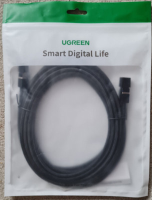 5m Ugreen Cat8 rundes geflochtenes Ethernet Netzwerkkabel - 40gbps 2000mhz