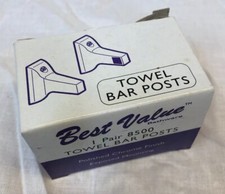 Best Value Bathware 1 Pair 8500 Towel Bar Posts Polished Chrome Finish Mounting