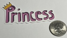 Princess Sticker With Crown Simple Word Sticker Decal