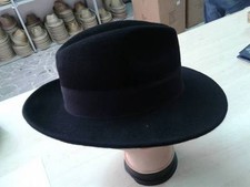 cappello FASCIA MOD. BORSALIN NERO FELTRO art88 SFODERATO hat man UOMO 