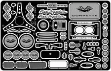 The Model Car Garage MCG-2108 '58-'60 Corvette Kits Detail Set, For AMT Kits