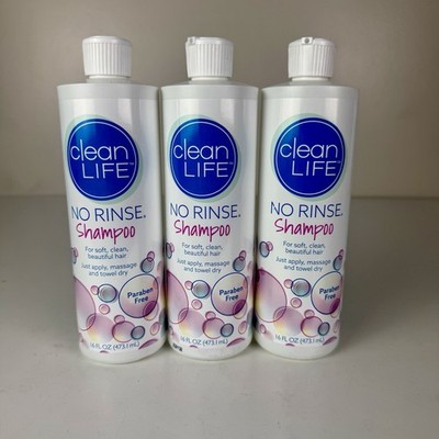 ( 3 PACK ) No-Rinse Shampoo by CLEANLIFE 16 FL OZ - FREE Shipping