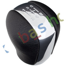 FOR Nissan Primera P12 2002- gear shift knob black eco-leather + chrome