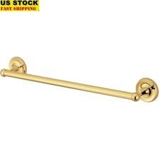 Classic 18 Inch Towel Bar Polished Brass Wall Mount All Hardware Included New