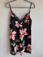 INC Int Intimates Med Floral Lace Chemise Cami Mini Slip Dress Bodycore Romantic