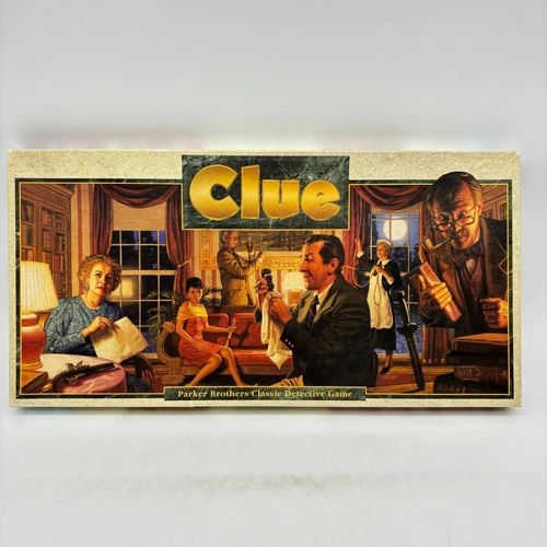 VINTAGE Clue COMPLETE Parker Brothers 1992 Classic Board Game Long Box 90s