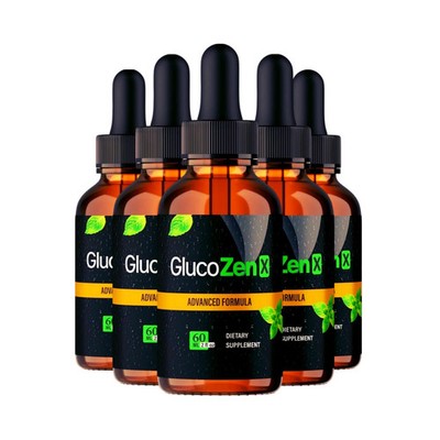 (5-Pack) GlucoZenX Drops - Gluco Zen X Liquid Drops, All Natural Formula